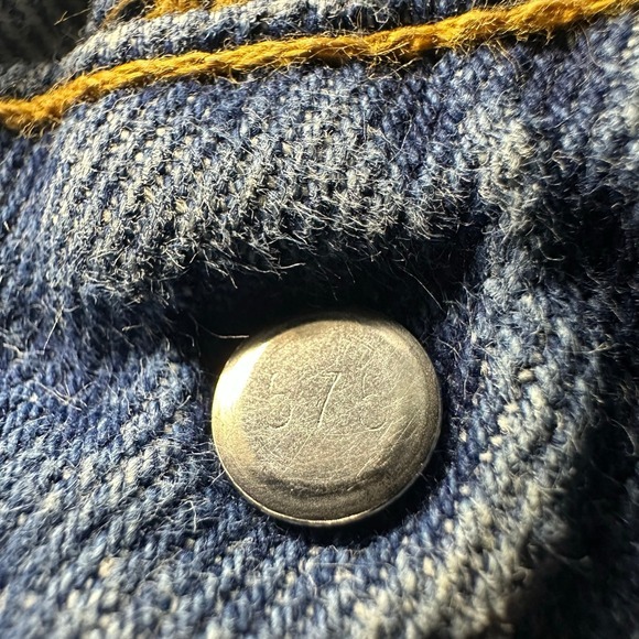 Levis 575 Jean Shorts Women Size 29x3 Orange Tab High Waist‎ Cut Off Dark Denim - Picture 6 of 13